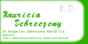 mauricia debreczeny business card